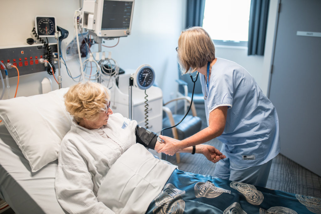 nurse looking after a patient at Sutherland Heart Clinic